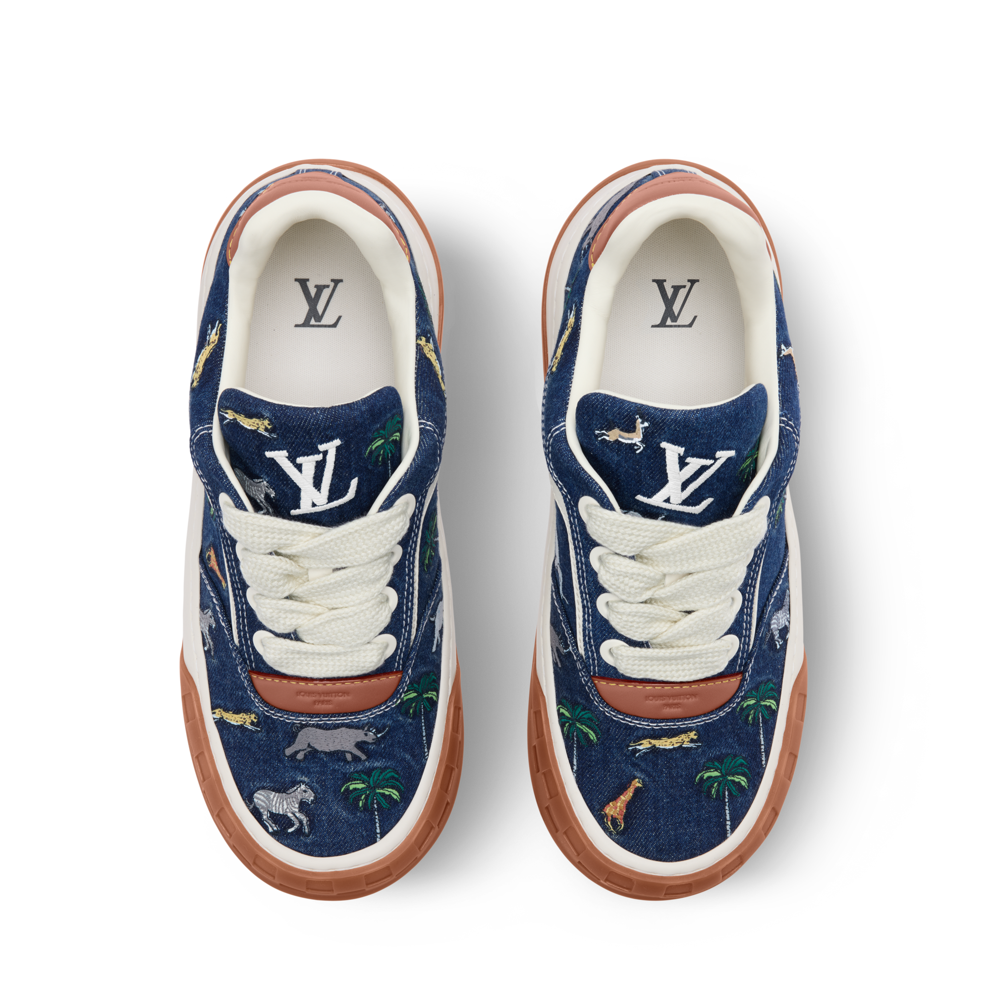 靴 Louis Vuitton Monogram Stripe Sneakers LV x The Darjeeling Limited LV Tilted Sneaker - Valentine's Day